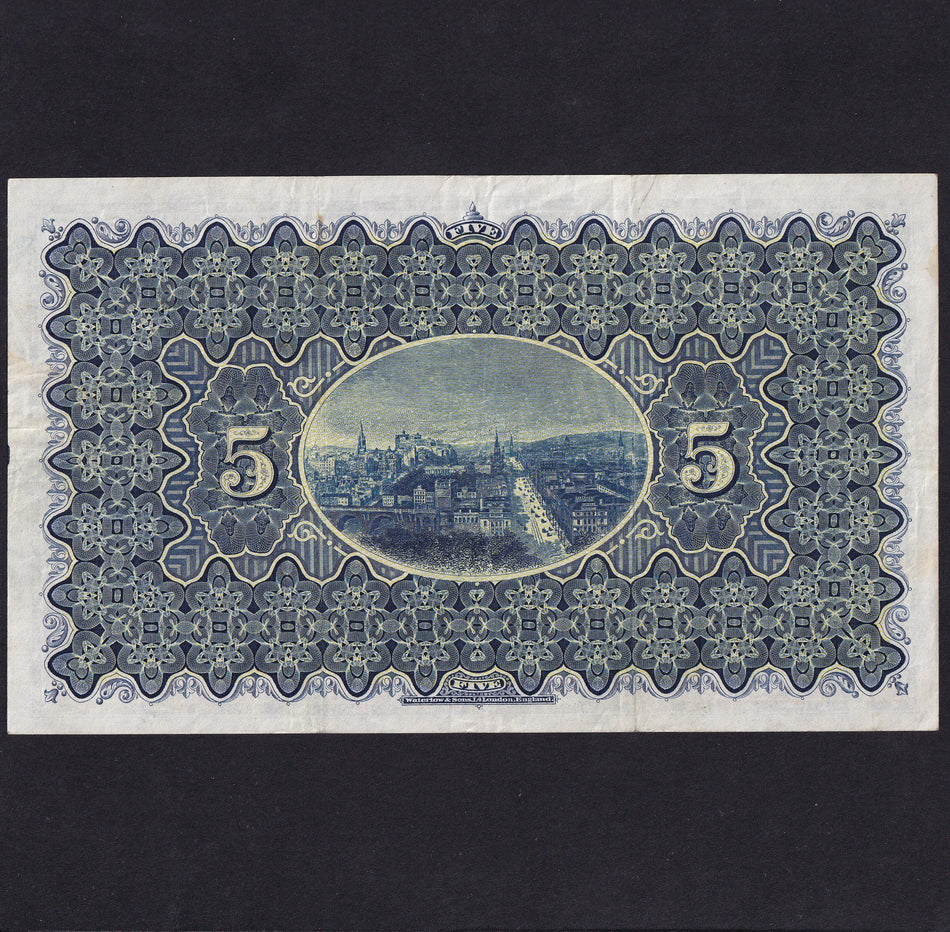 Scotland (P259d) National Bank of Scotland, £5, 1st February 1951, C702 381, PMS NA57, pressed, Fine/VF