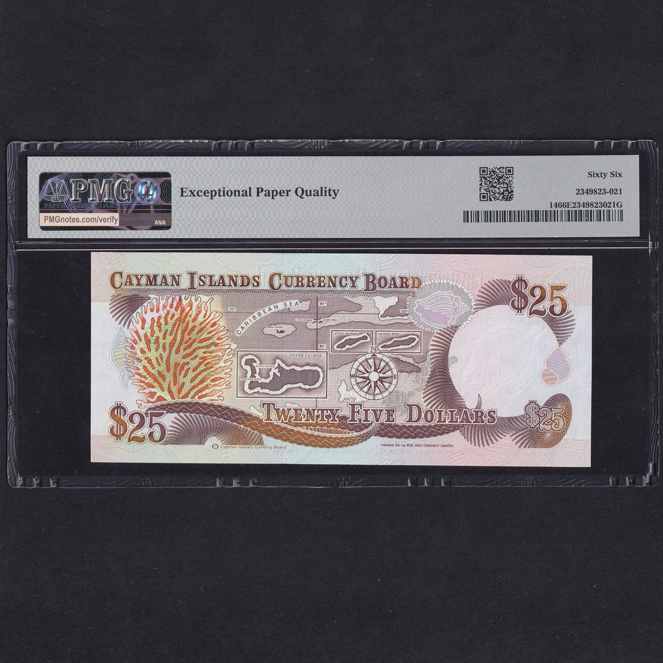 Cayman Islands (P14) $25, 1991, B/1 000349, QEII, PMG66, UNC