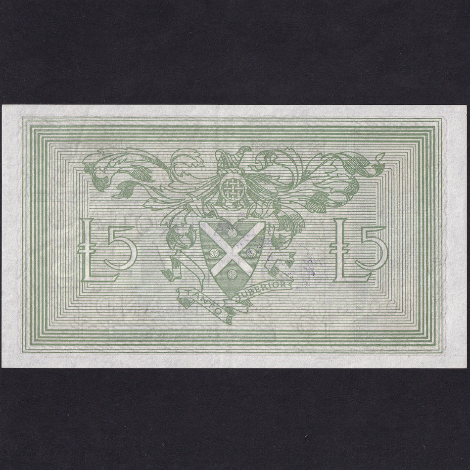 Scotland, Bank of Scotland, £5 Calister essay, 21st January 1945, cancelled, 8/Q 4233, reverse green colour never issued, BA102d, UNC