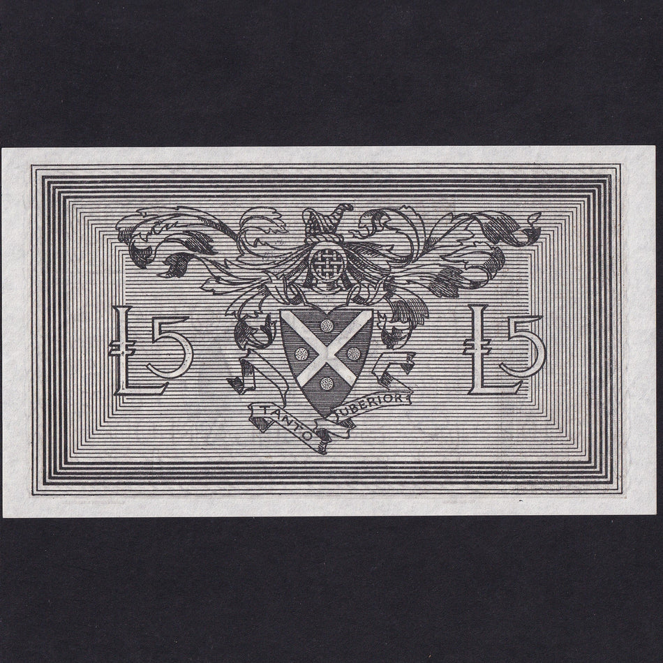 Scotland, Bank of Scotland, £5 Calister essay, 21st January 1945, 8/Q 4233, cancelled, reverse dark grey colour, never issued, BA102b, UNC