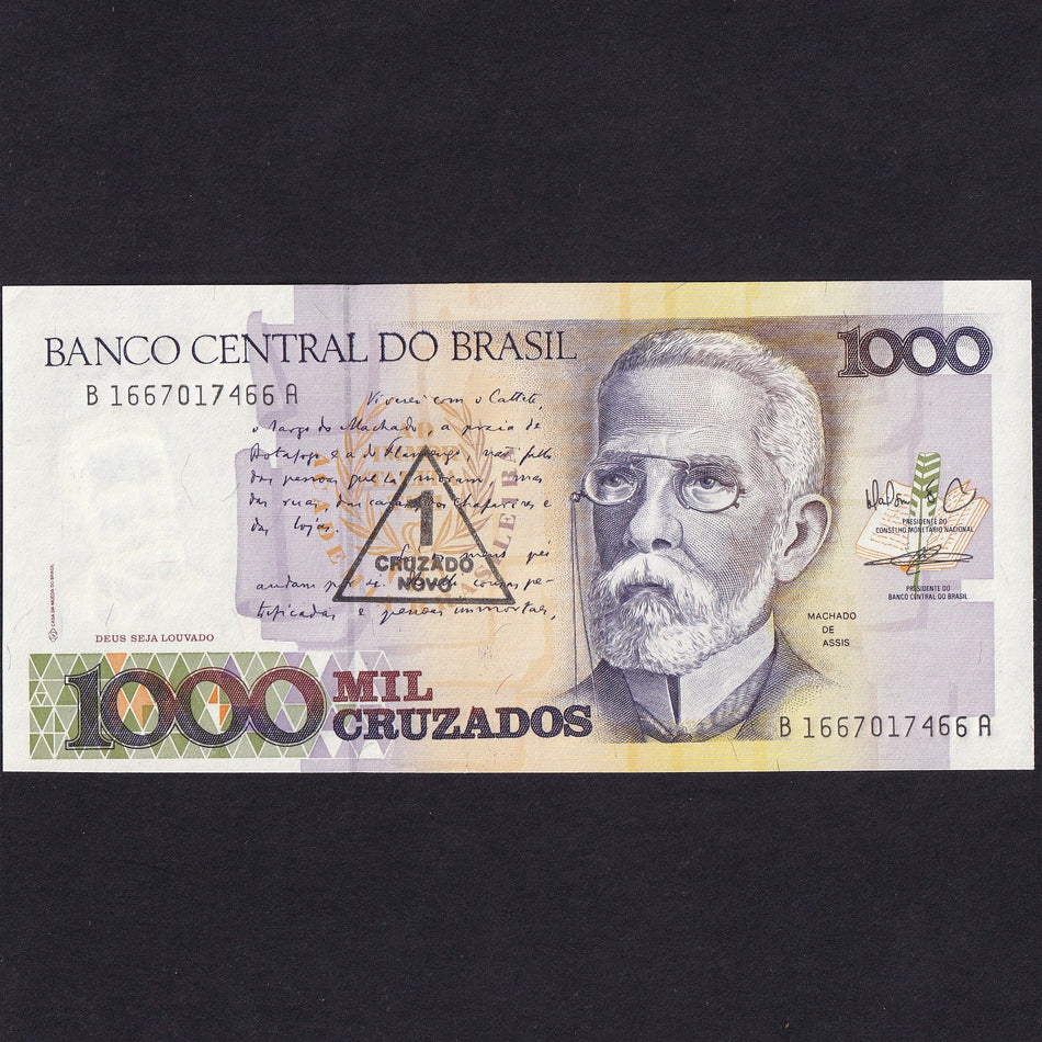 Brazil (P216b) 1 Cruzado Novo on 1000 Cruzados, UNC