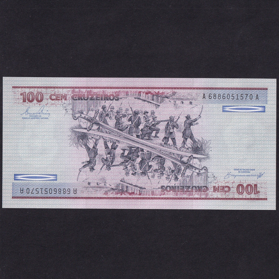 Brazil (P198b) 100 Cruzerios, 1984, signature 21, UNC