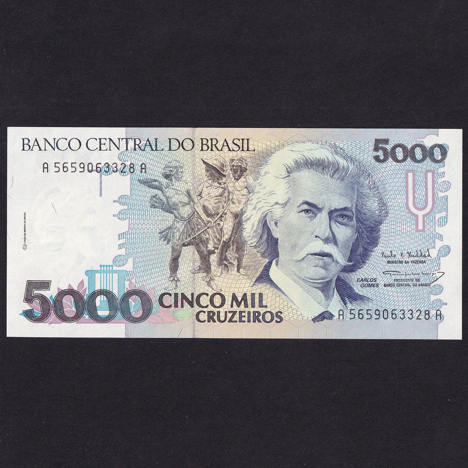 Brazil (P232c) 5000 Cruzeiros, 1993, signature 30, UNC