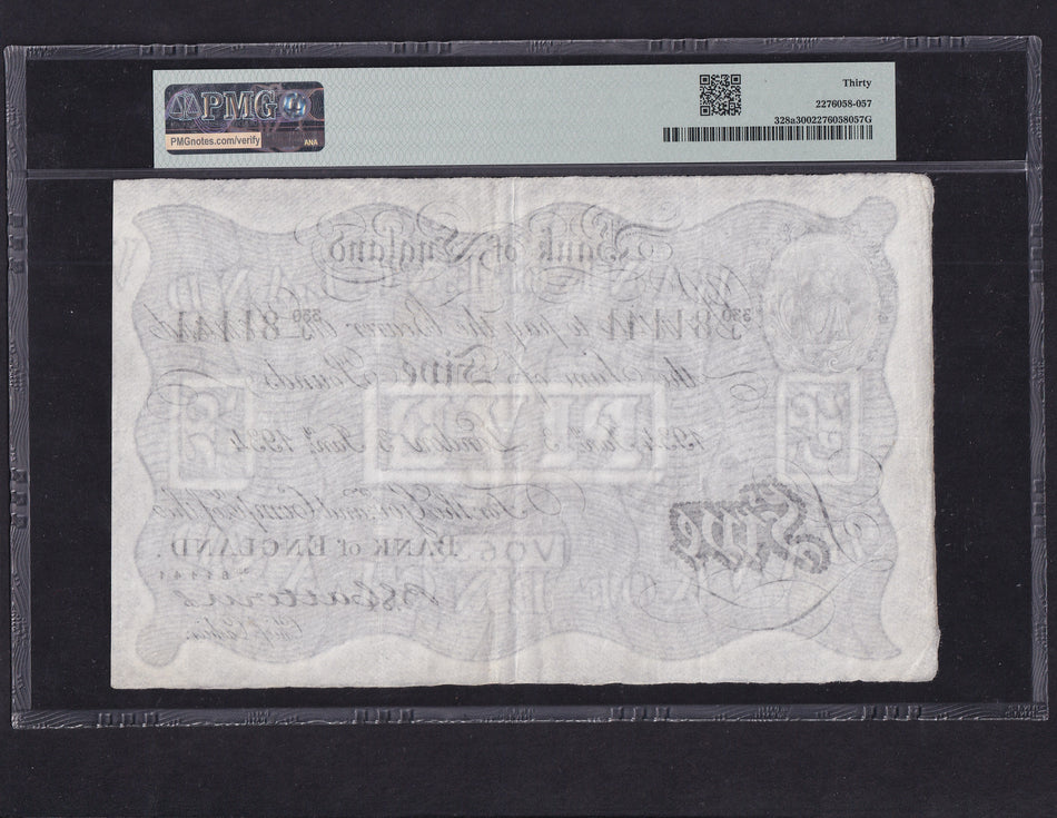 Bank of England (B228) Catterns, £5, 3 January 1934, 330J 81141, PMG30, VF