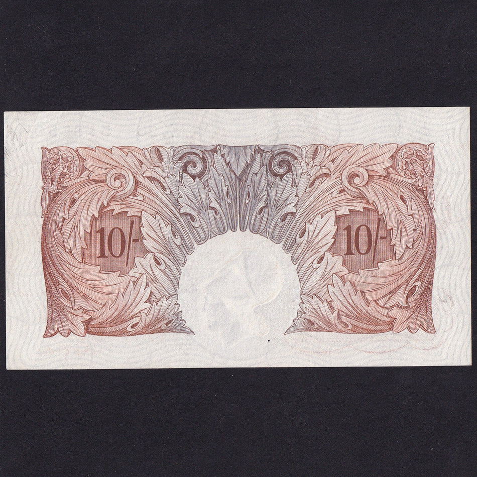 Bank of England (B210) Mahon, 10 Shillings, X25 513550, pressed, Good VF