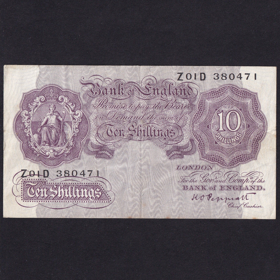 Bank of England (B251) Peppiatt, 10 Shillings, Z01D 380471, first million, Fine