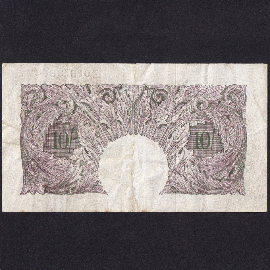 Bank of England (B251) Peppiatt, 10 Shillings, Z01D 380471, first million, Fine