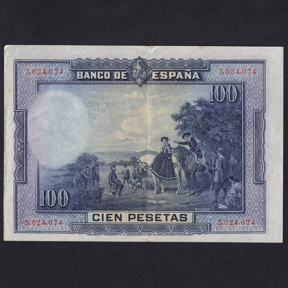 Spain (P78a) 100 Pesetas, 1928, Fine/VF