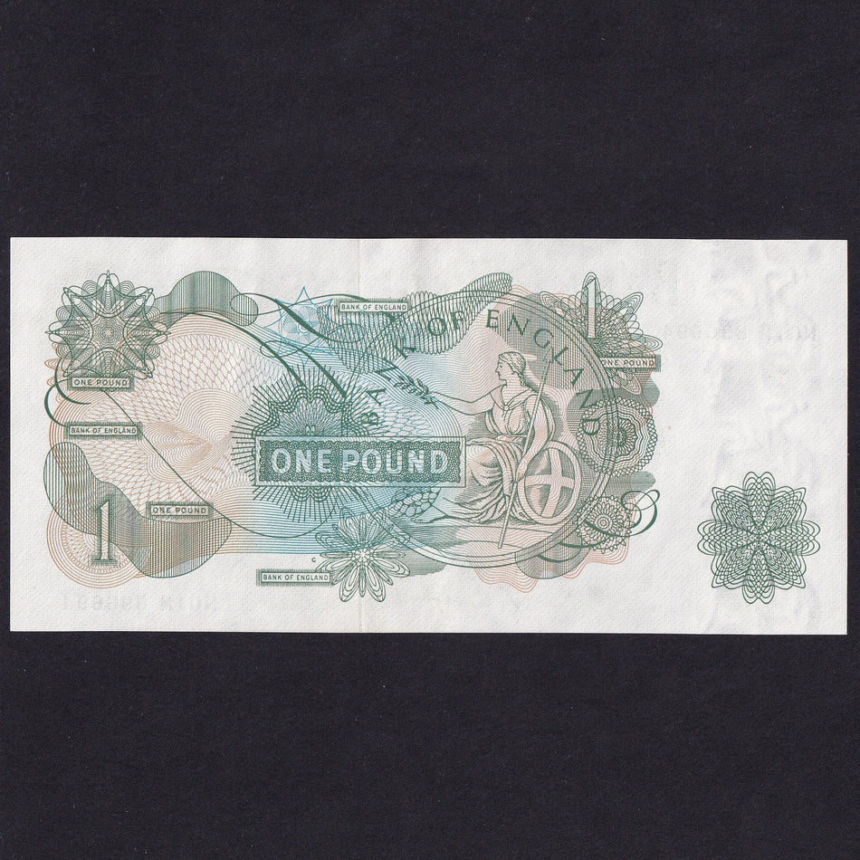 Bank of England (B308) Fforde, £1 'G' note, N01M 896694, first million, Good EF