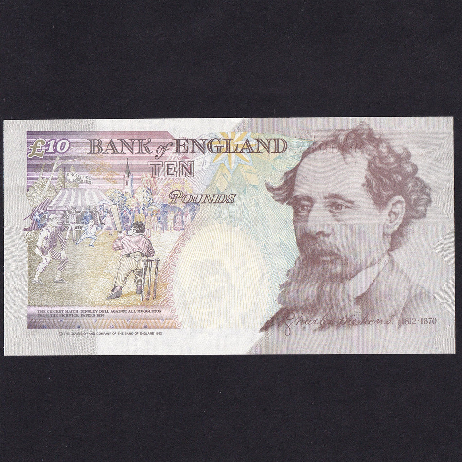 Bank of England (B366) Kentfield, £10, A01 000850, first million, Dickens, UNC