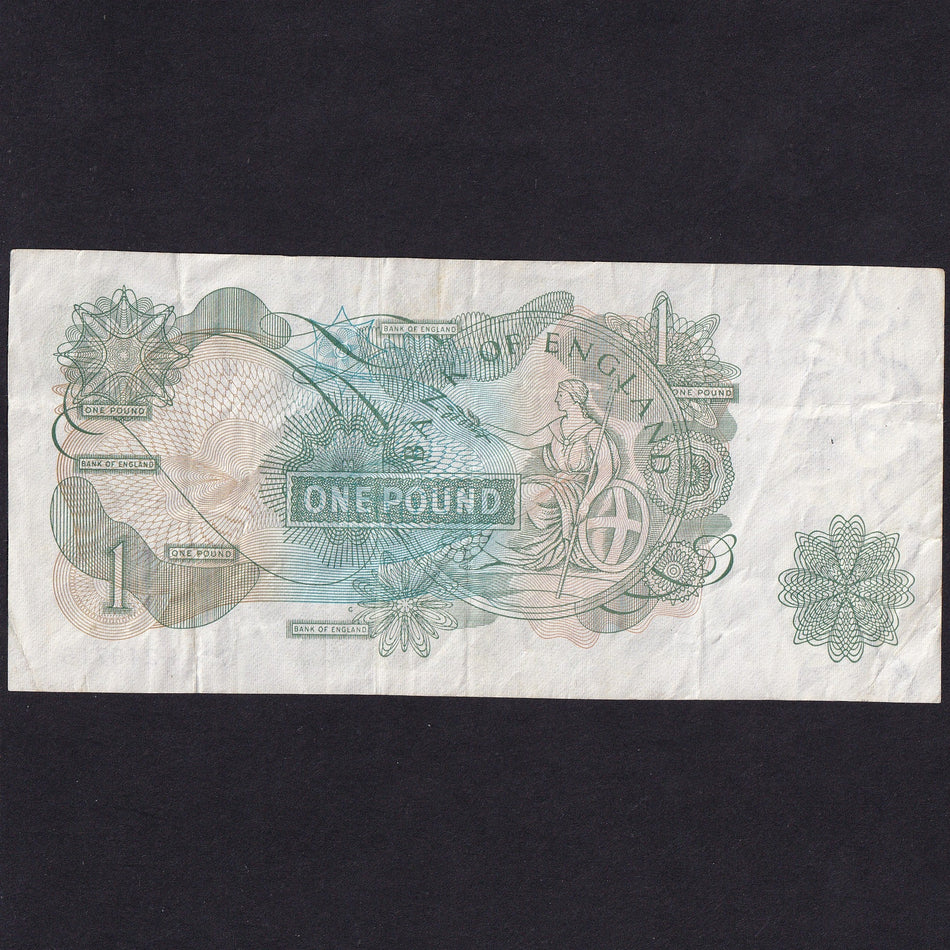 Bank of England (B308) Fforde, £1 'G' note, N14M 246715, last million, Fine