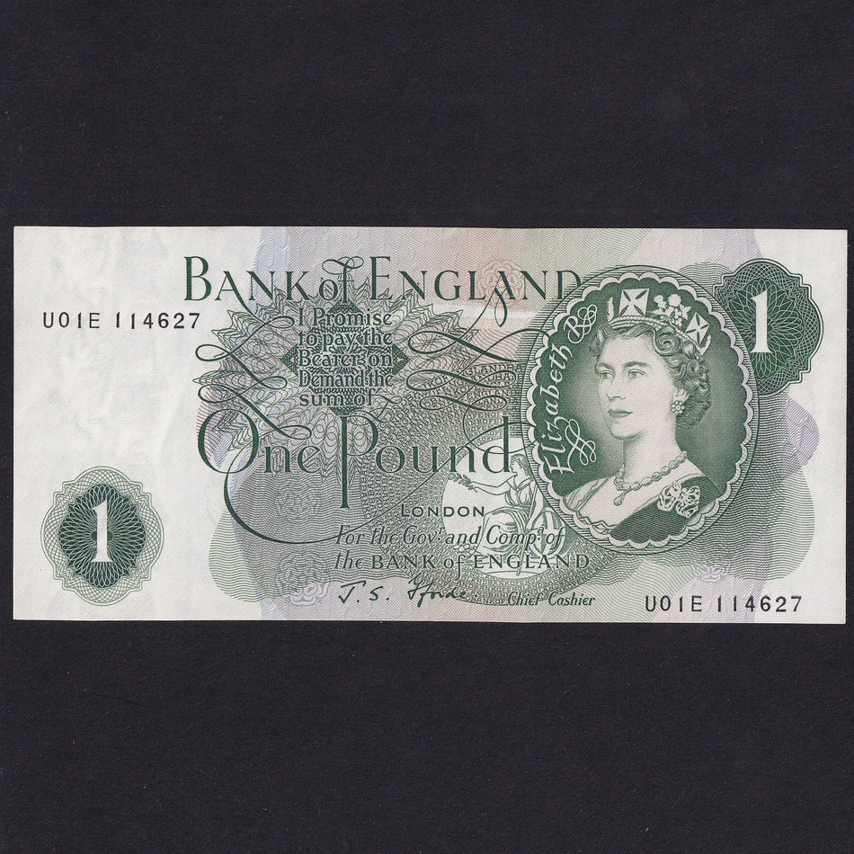 Bank of England (B307) Fforde, £1, U01E 114627, first million, A/UNC