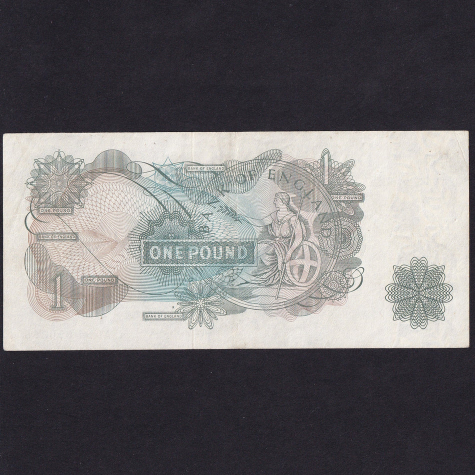 Bank of England (B283) O'Brien, £1 'R' note, A01N 650258, Fine