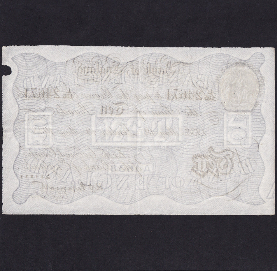 Operation Bernhard - Nazi forgery 1942-44, Peppiatt, £10, 19 May 1938, L105 24671, VF