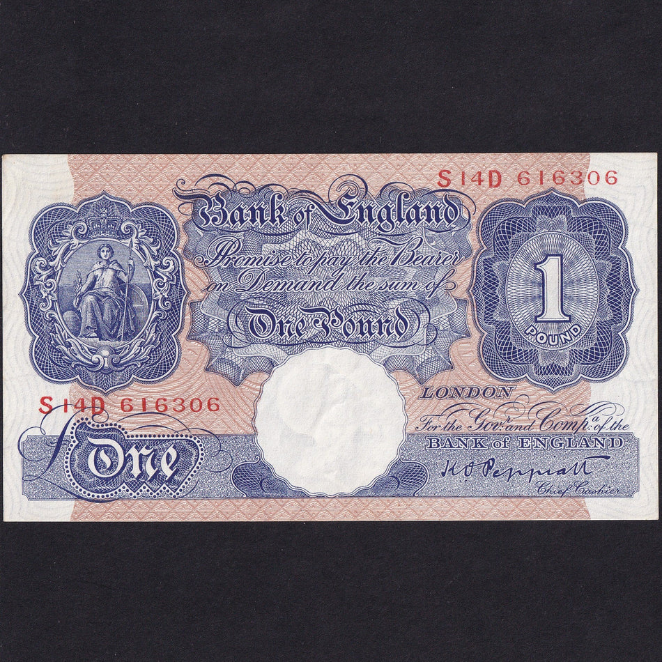 Bank of England (B250) Peppiatt, £1 replacement, S14D 616306, Good VF