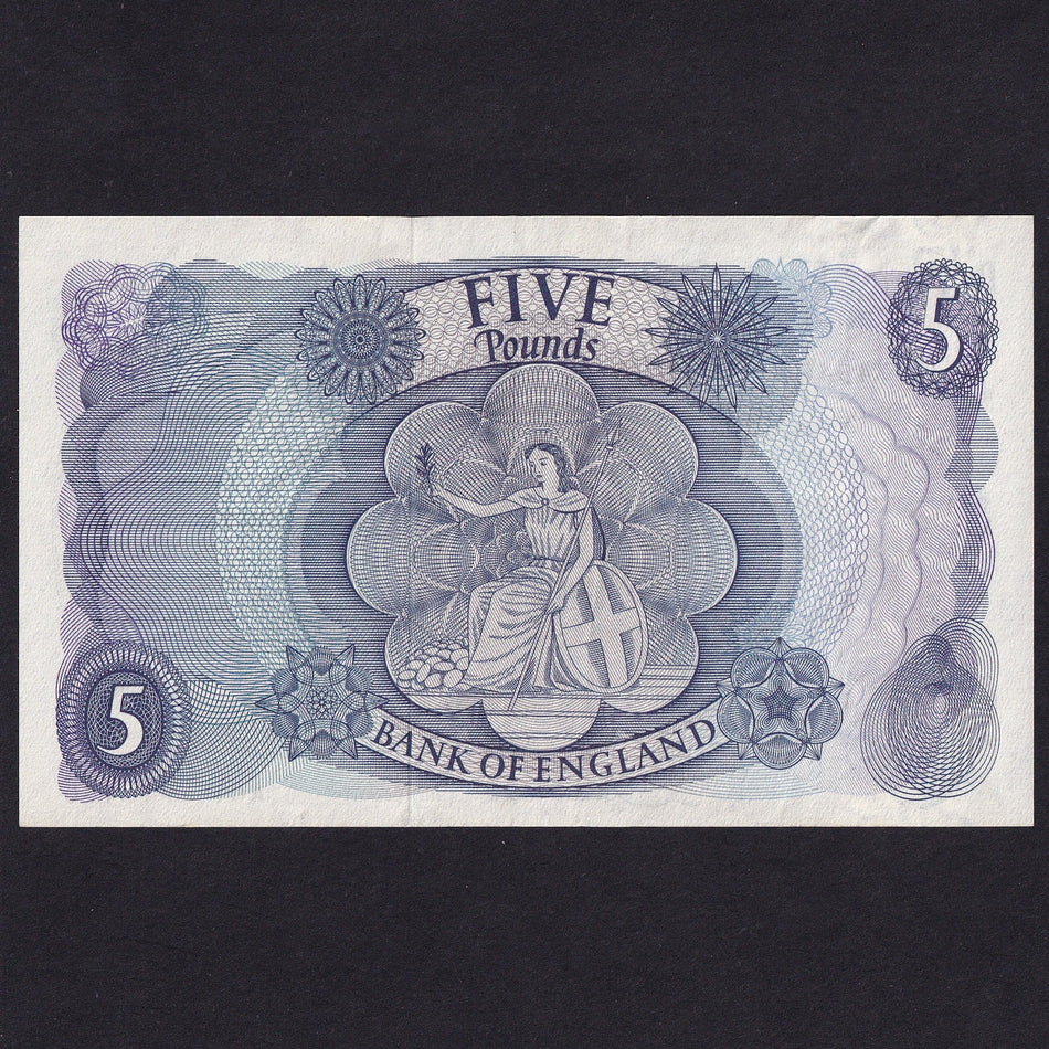 Bank of England (B297) Hollom, £5, A01 745460, first million, UNC