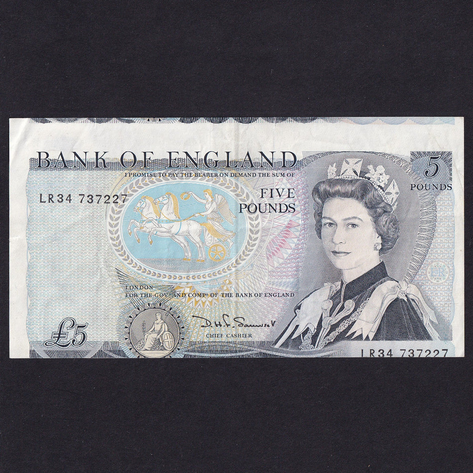 Bank of England (B343) Somerset, £5 error, miscut, LR34 737227, VF