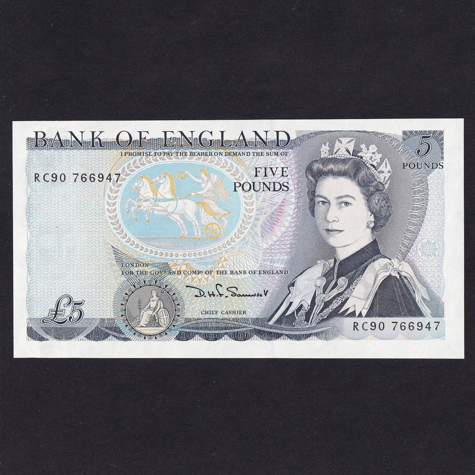 Bank of England (B345) Somerset, £5, RC90 766947, last million, UNC