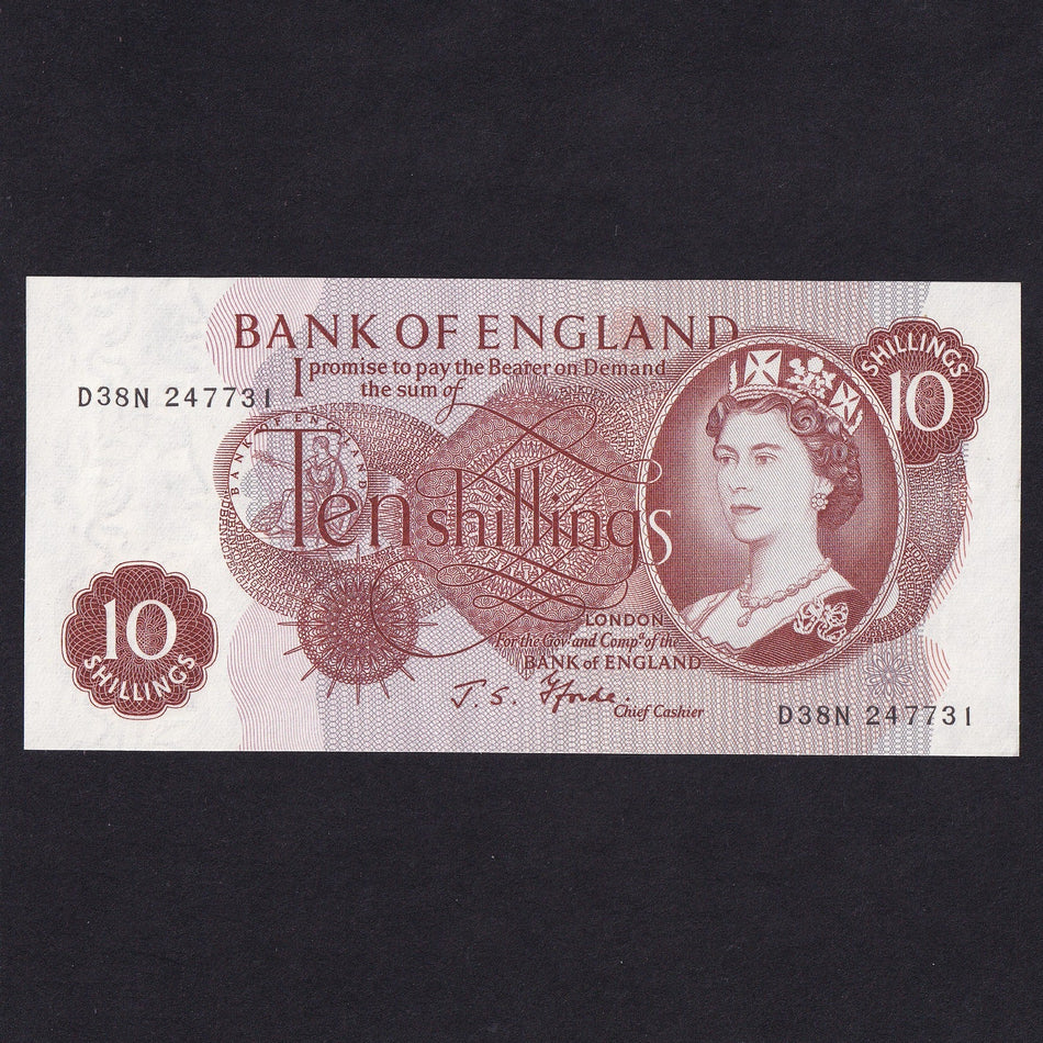 Bank of England (B310) Fforde, 10 Shillings, D38N, last million, UNC