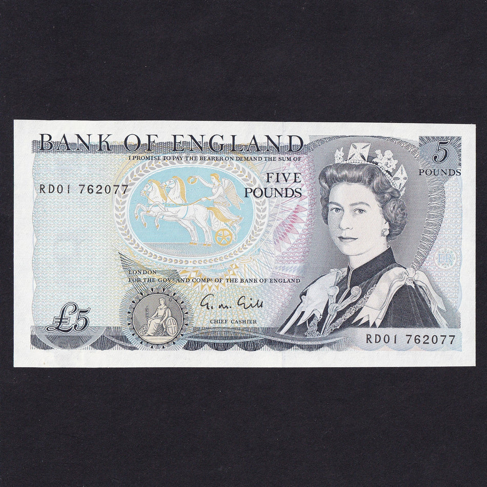 Bank of England (B353) Gill, £5, RD01, first million, UNC