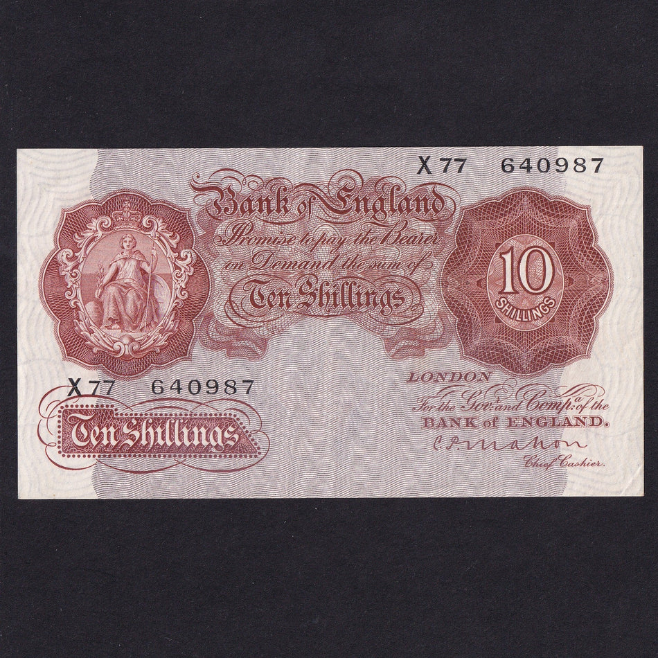 Bank of England (B210) Mahon, 10 Shillings, X77 640987, Good VF
