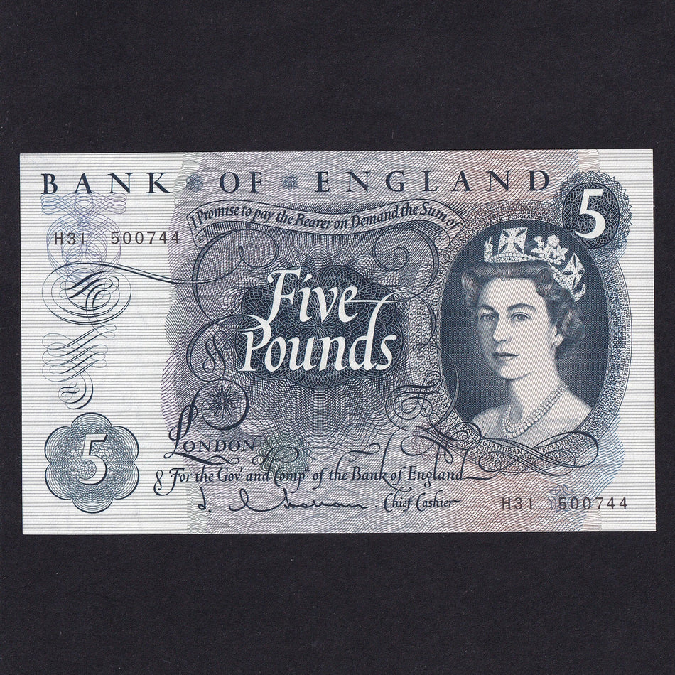 Bank of England (B297) Hollom, £5, H31, Good EF