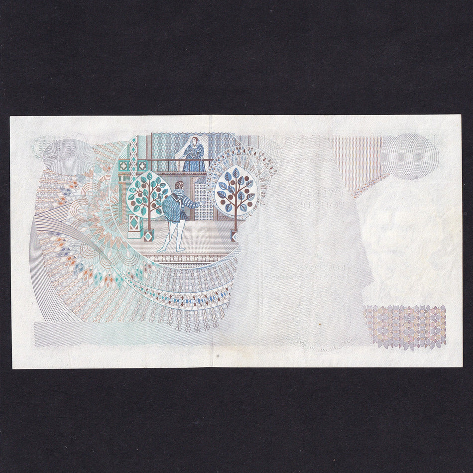 Bank of England (B351) Somerset, £20 error, missing print reverse, 17C 541400, VF