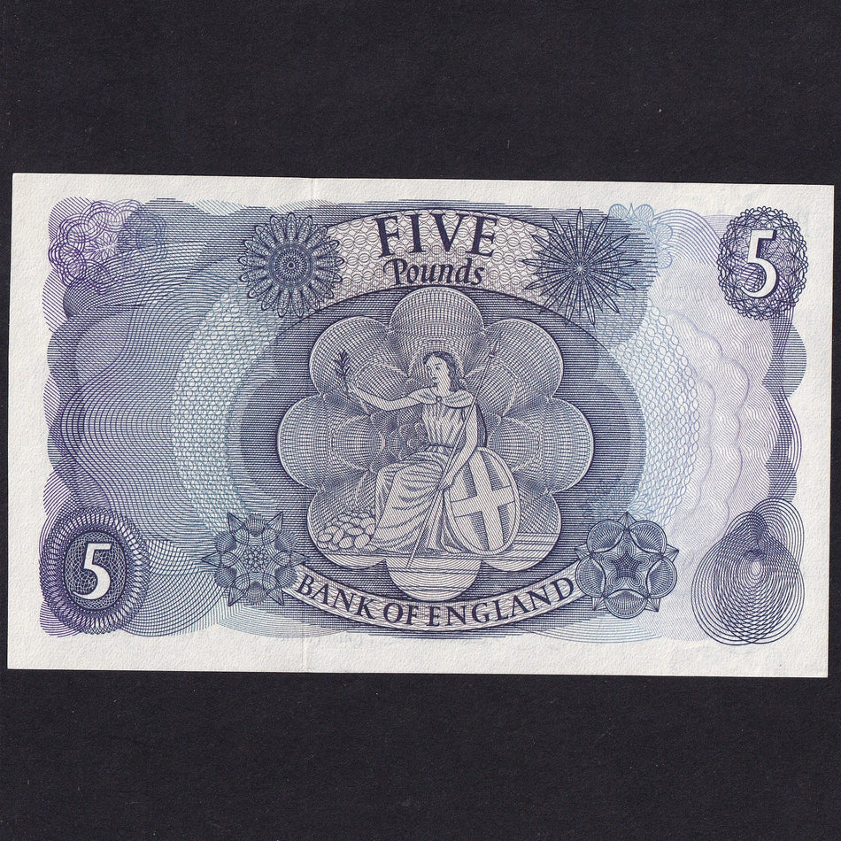 Bank of England (B297) Hollom, £5, A01 000071, low number & first million, UNC