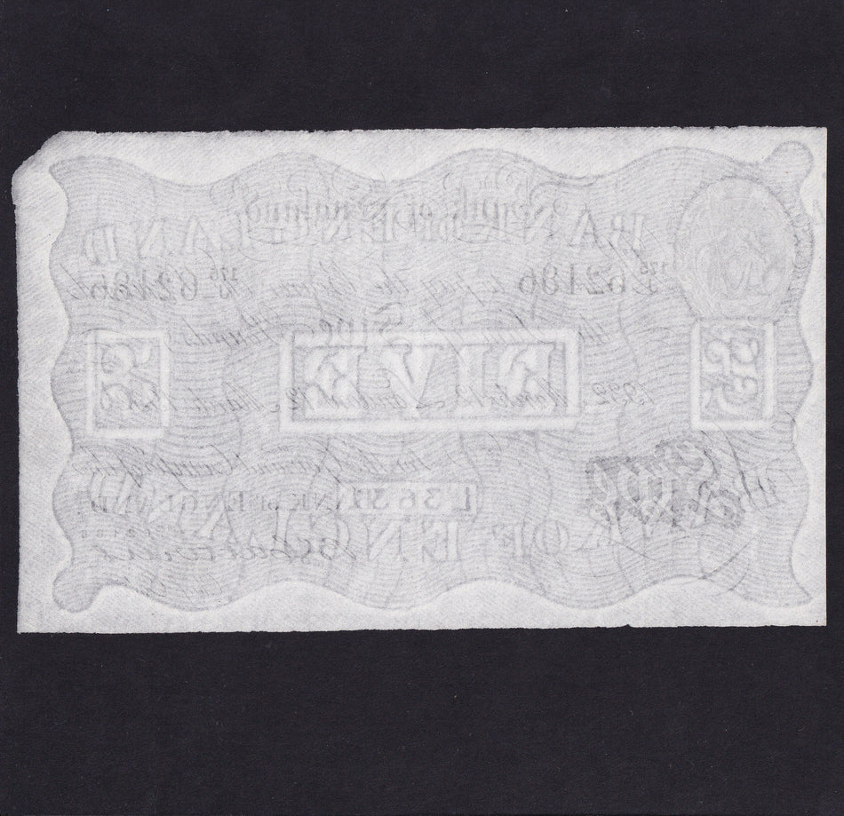 Bank of England (B228) Catterns, £5, 12 March 1932, 175J 62186, pressed, Good VF