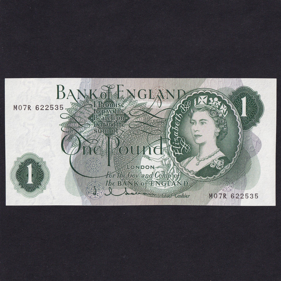Bank of England (B291) Hollom, £1 replacement, M07R 622545, UNC