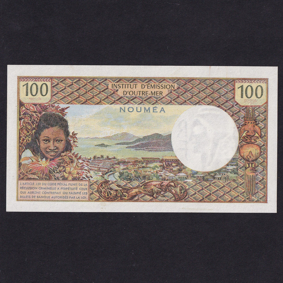 New Caledonia (P63b) 100 Francs, signature 1 lithographed, UNC