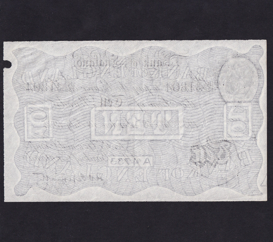 Operation Bernhard - Nazi forgery 1942-44, Peppiatt, £10, 17 July 1934, K139 31804, VF