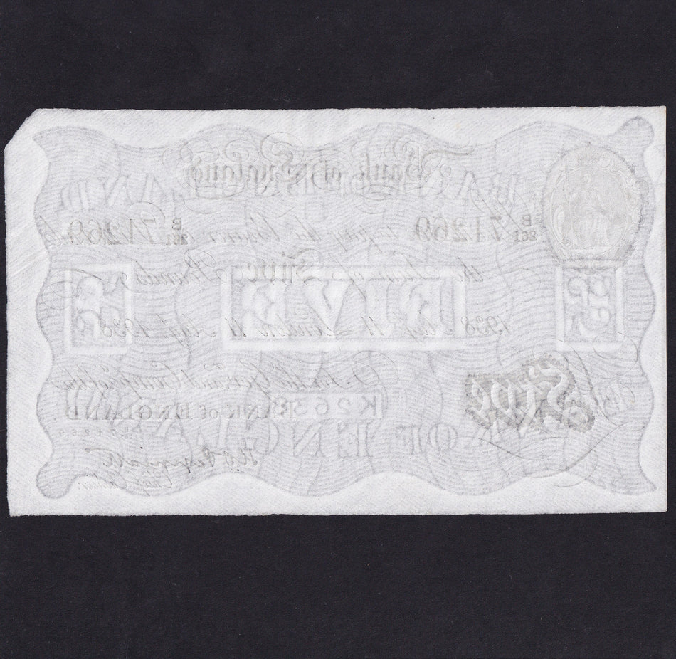 Bank of England (B241) Peppiatt, £5, 11 August 1938, B261 712269, serial number indents on reverse, A/UNC