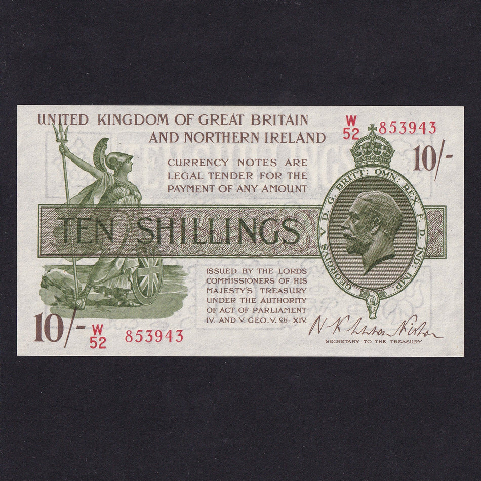 Treasury Series (T33) Fisher, £1, Northern Ireland, W52 853943, serial number indents on reverse, Good EF/ UNC
