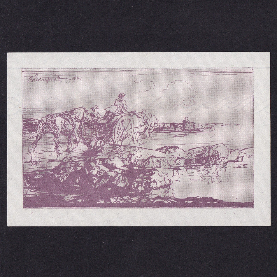 Jersey (P6a) £1, WWII Occupation 1941-42, no.1371, expertly pressed, but still A/EF