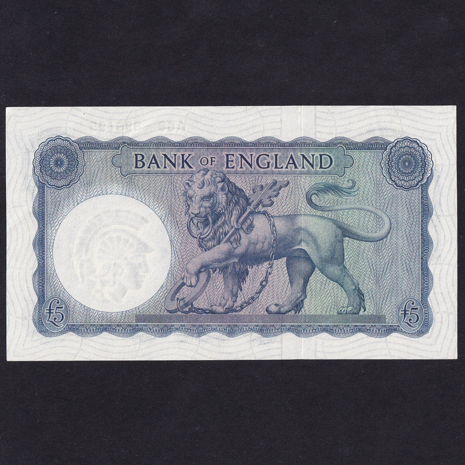 Bank of England (B277) O'Brien, £5, A68 896195, serial indents reverse, A/UNC