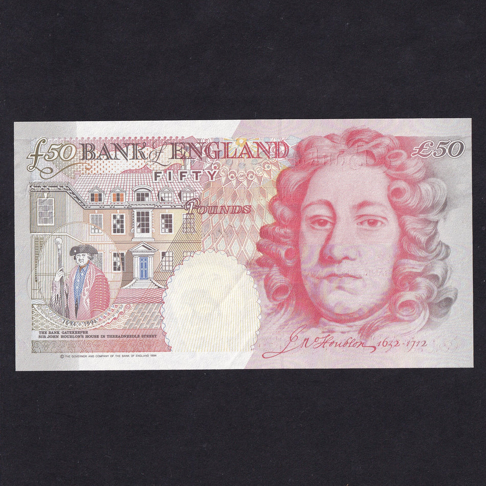 Bank of England (B377) Kentfield, £50, first million, A01 004591, UNC