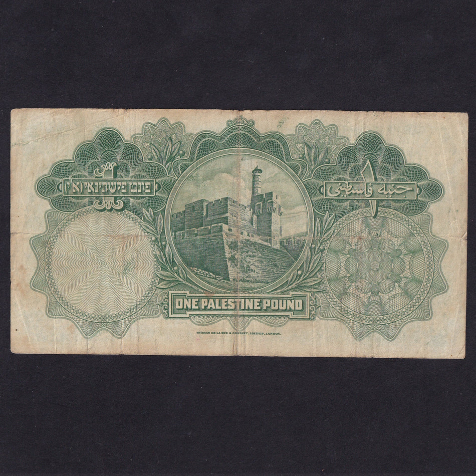 Palestine (P7b) £1, 30th September 1929, G738600, scarce date, VG/F