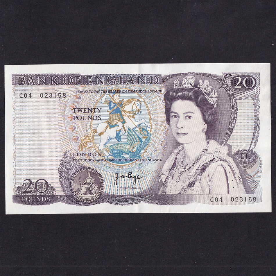 Bank of England (B328) Page, £20, C04, centre fold, otherwise Good EF
