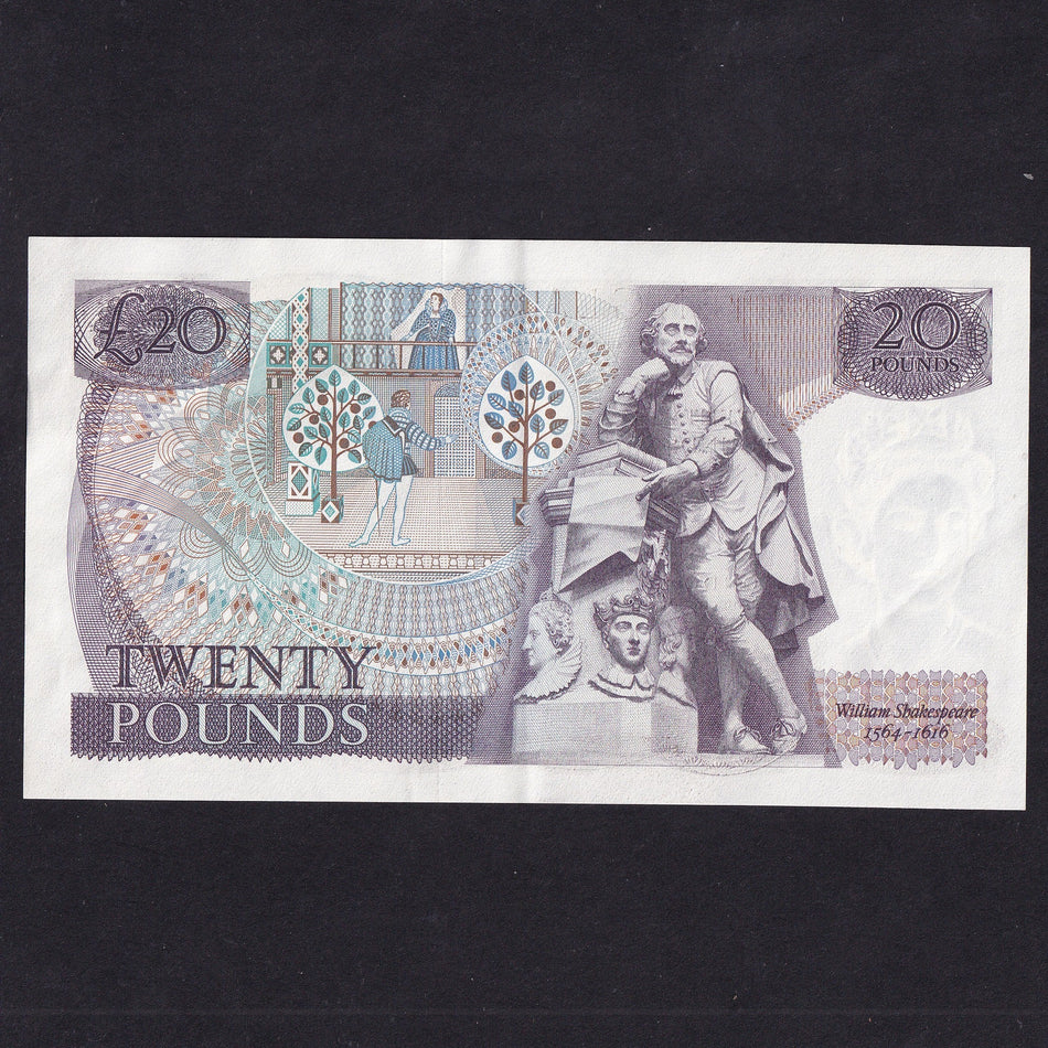 Bank of England (B328) Page, £20, C04, centre fold, otherwise Good EF