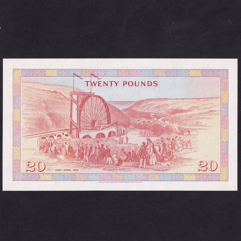 Isle of Man (P37a) £20, 1979, Dawson signature, 005008, this is note 8 as first 5000 used on the Millennium note, UNC