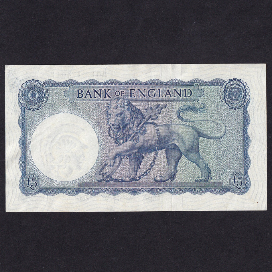 Bank of England (B277) O'Brien, £5, first million, A01 174041, Good VF/EF
