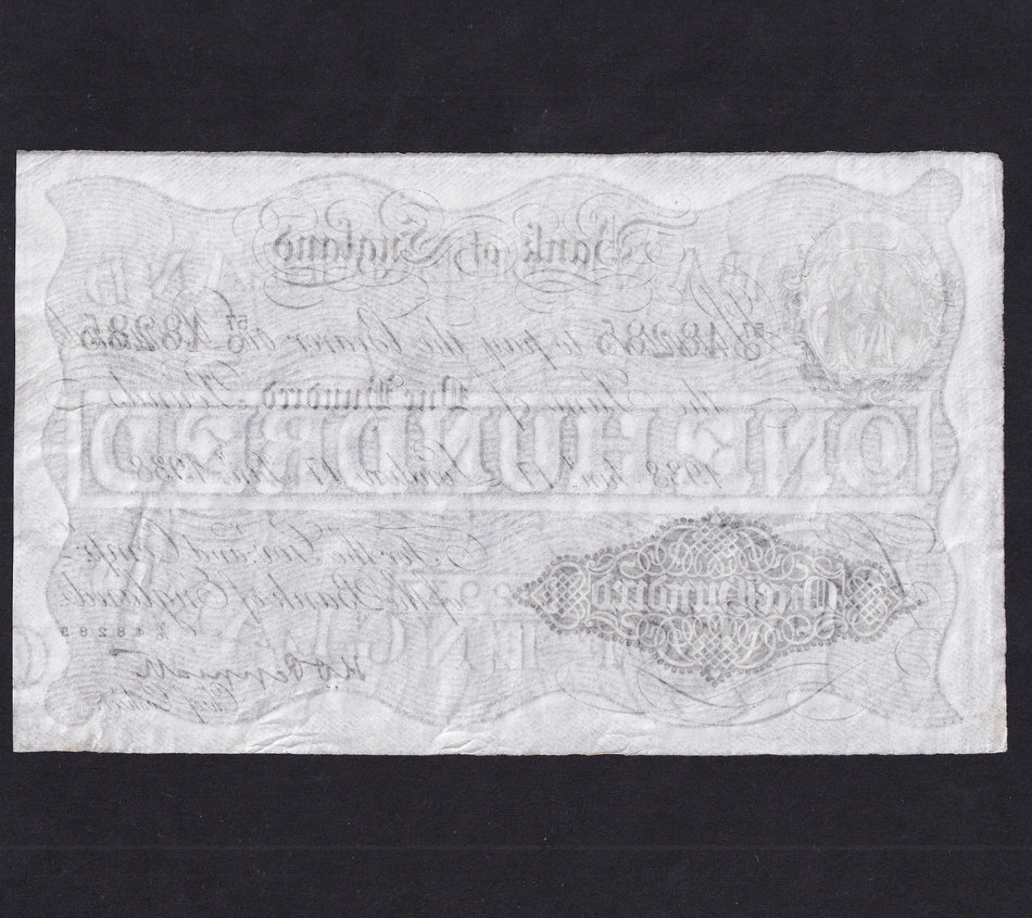 Bank of England (B245) Peppiatt, £100, 17th January 1938, 57O 48285, Good VF