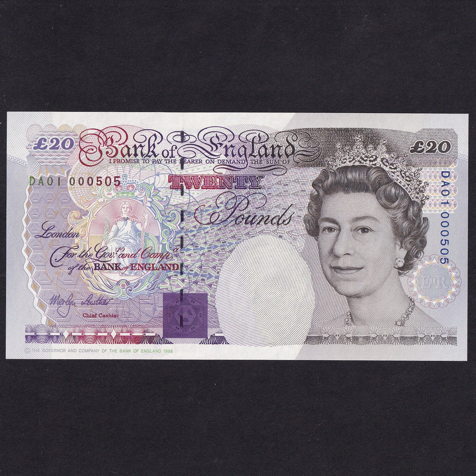 Bank of England (B384/ C147) Lowther, £20, low number and first million, DA01 000505, UNC