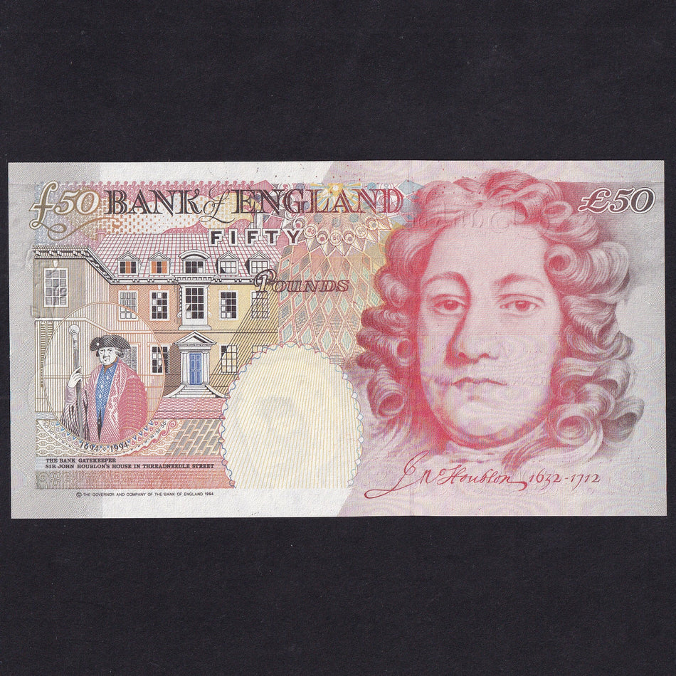 Bank of England (B385/ C147) Lowther, £50, low number and first million, J01 000798, UNC