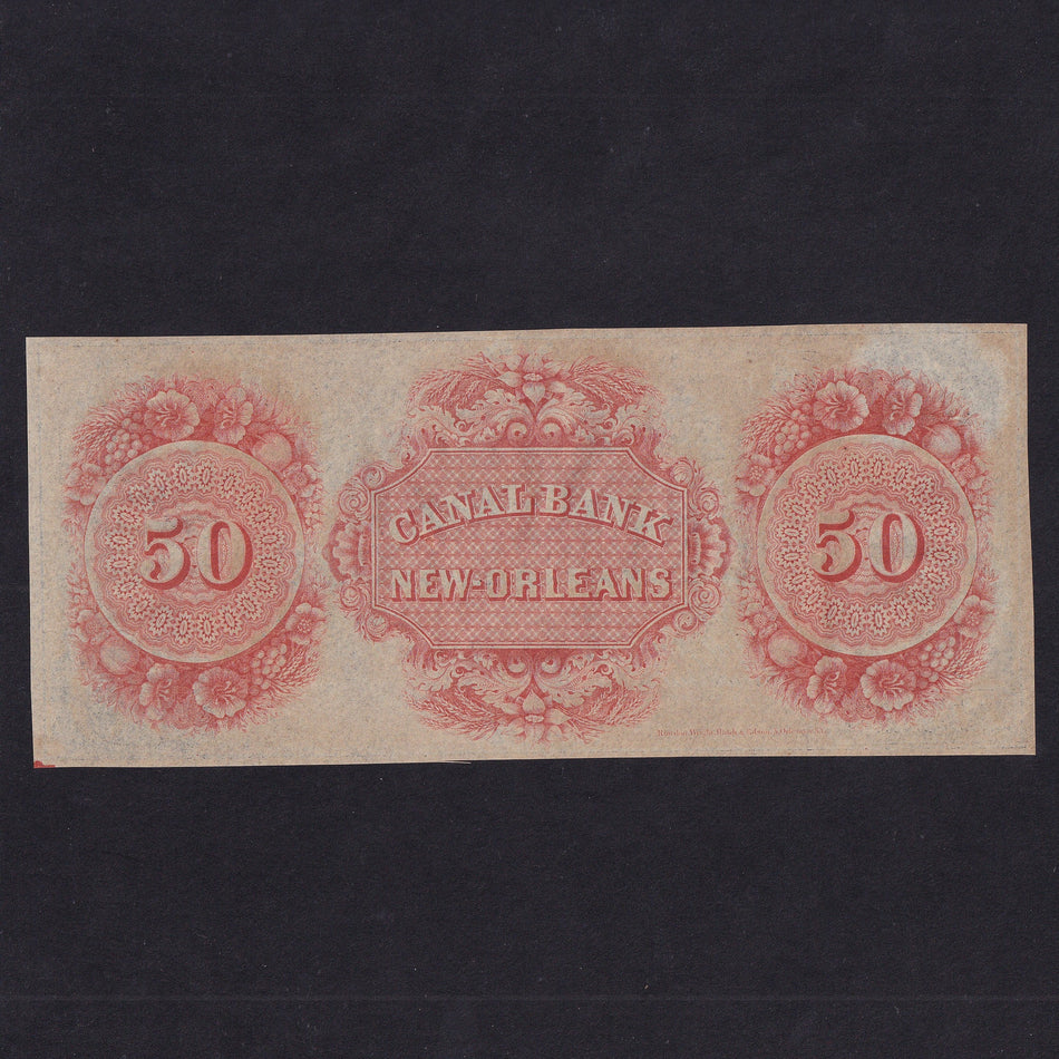 US Obsolete - Louisiana Canal Bank, $50, 18xx, unissued, UNC