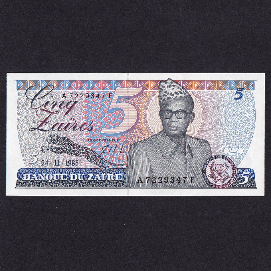Zaire (P26A) 5 Zaires, 1985, UNC