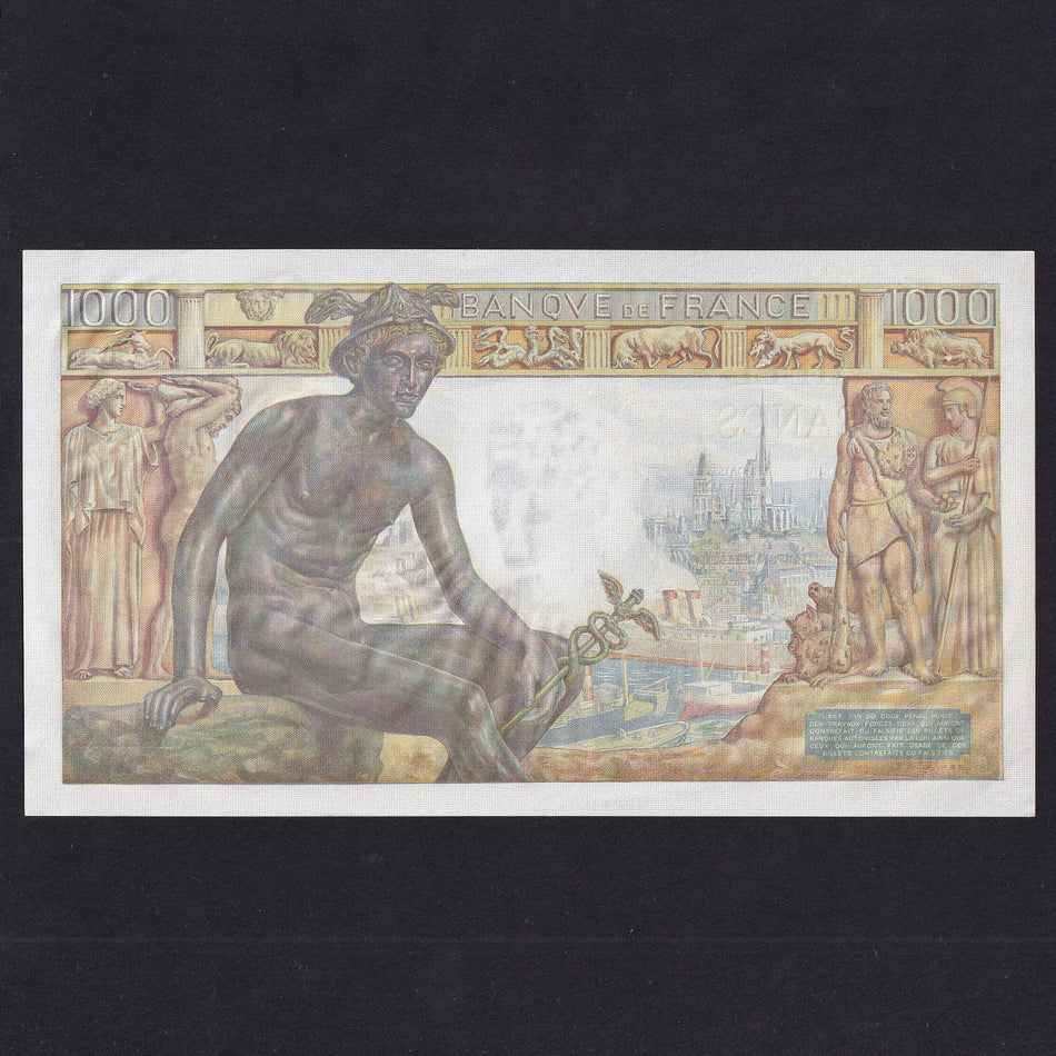 France (P102) 1000 Francs, 29th April 1943, Z5013 493, UNC