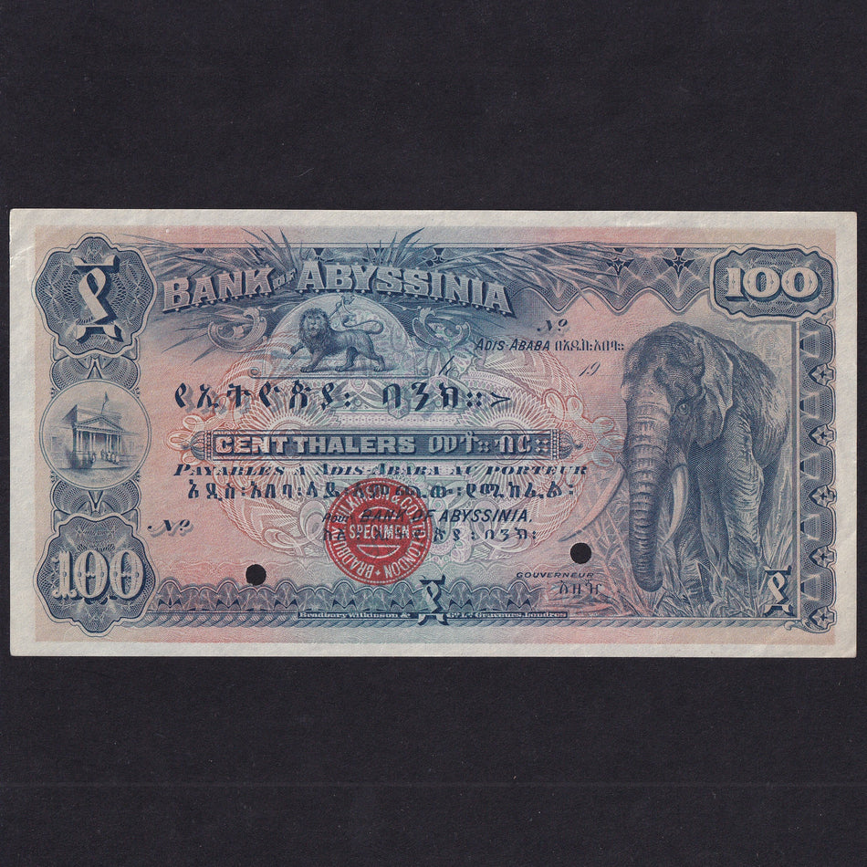 Abyssinia (P4s) 100 Thalers specimen, 19xx, EF