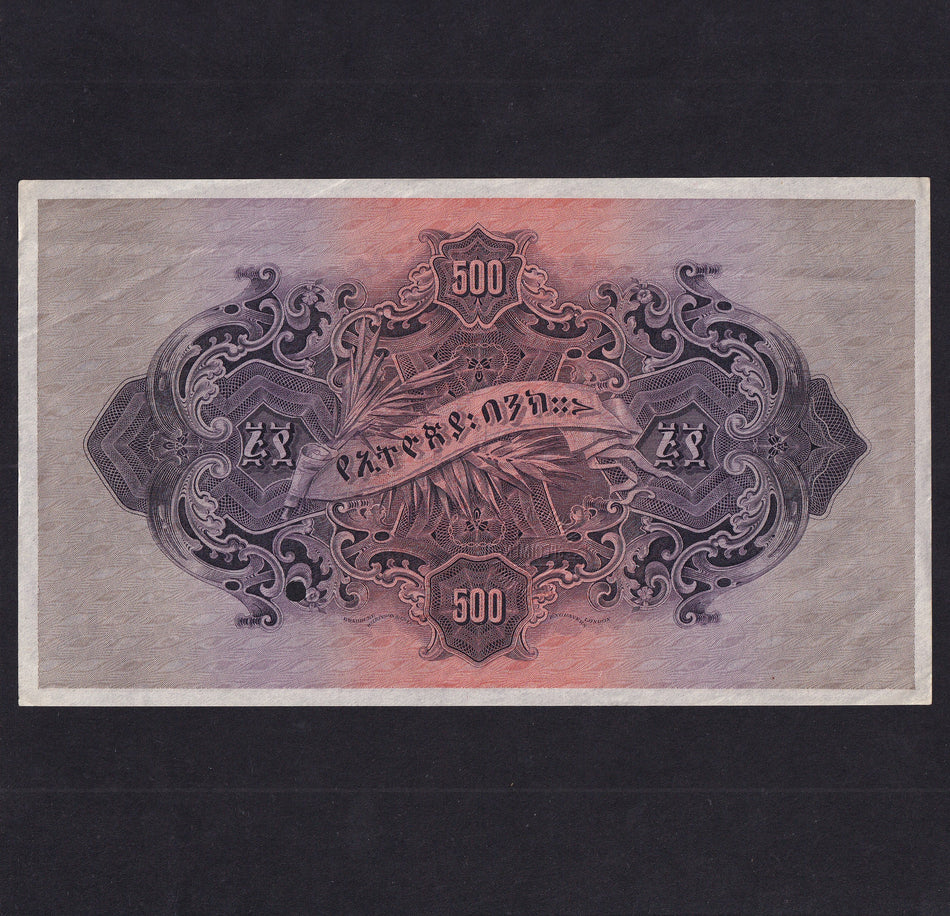Abyssinia (P5s) 500 Thalers specimen, 1st June 1929, rare, EF+